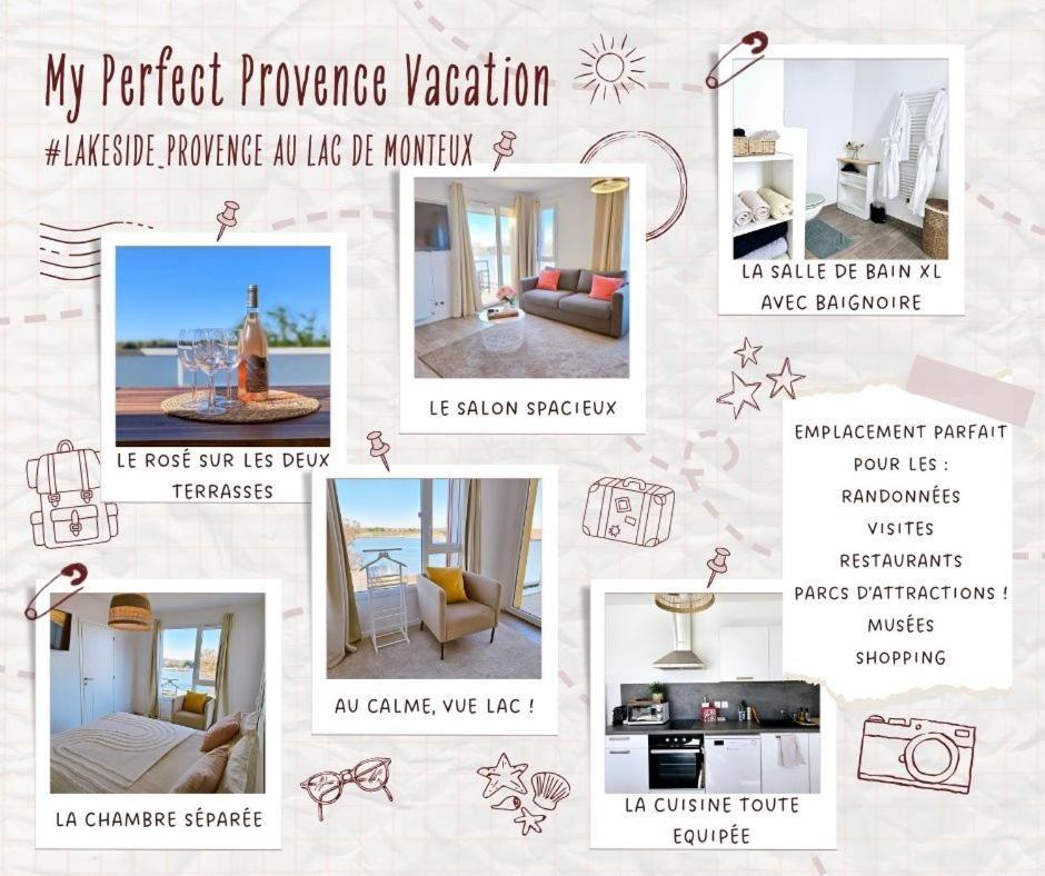 Lakeside Provence - Appartement 4 Etoiles Face Au Lac De Monteux Extérieur photo